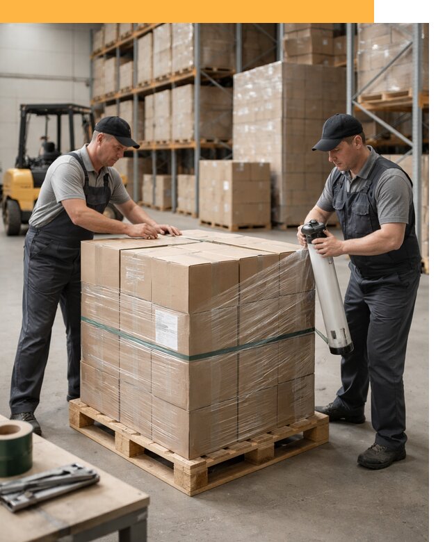 Упаковка и паллетирование грузов от 3645 руб: защита и крепление