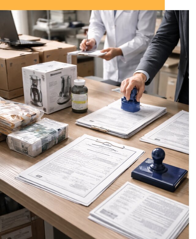 Сертификация импортных товаров от 12498 с таможенным сопровождением